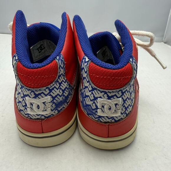 DC Shoes Wild Grinders High Top Size 2.5 Skateboard Red Blue Y2K Retro Kids - Picture 3 of 6